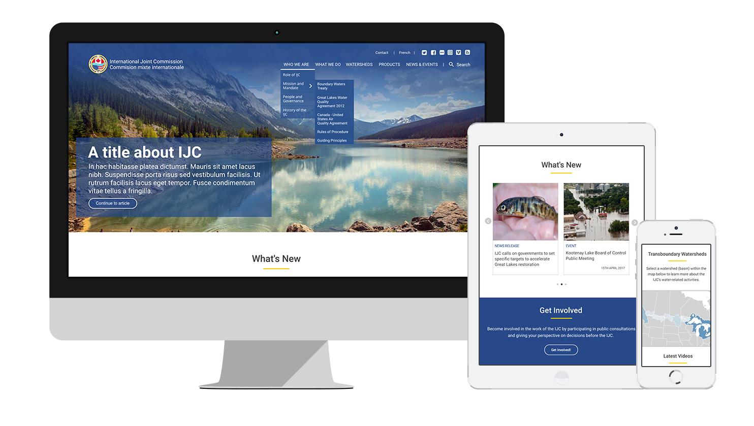 International Joint Commission website redesign and redevelopment ...